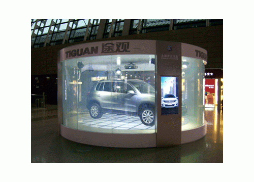弧形调光玻璃（机场候机大厅汽车展览）